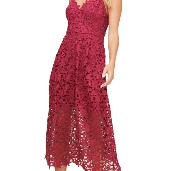 Astr | Dresses | Astr The Label Lace A Line Midi Dress In Berry Medium | Poshmark Astr | Dresses | Astr The Label Lace A Line Midi Dress In Berry Medium | Poshmark